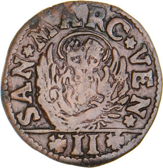 Italy, Venice, 2 Soldi (Scarce) 1691-1709 Very Fine_obv