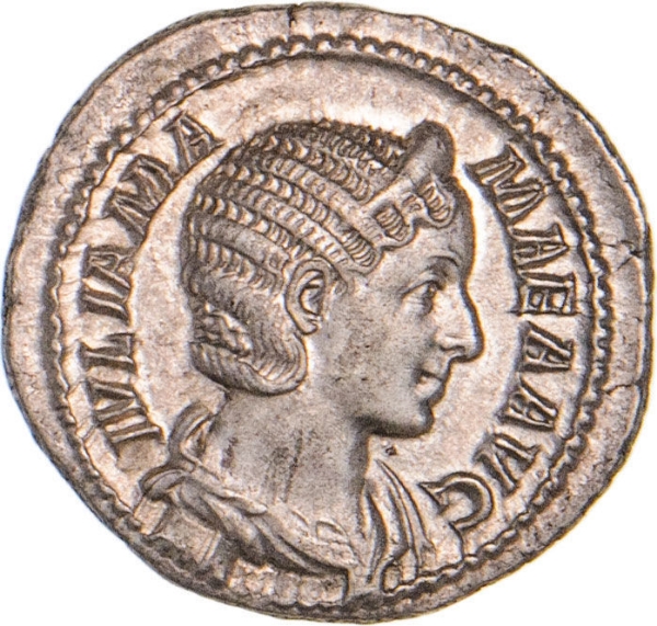 Julia Mamaea (died AD 235) AR Denarius. Rev. FELICITAS PVBLICA_obv