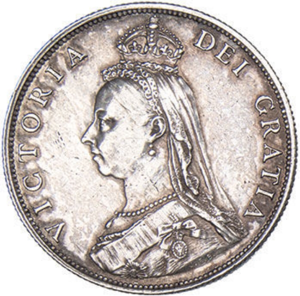 Victoria 1887 Jubilee Head Double Florin Unc_obv