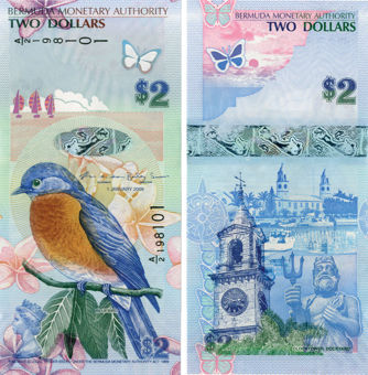 Bermuda 2 Dollars 2009 Unc P57