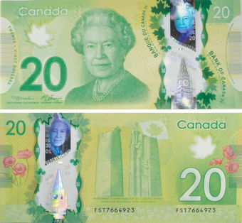 Canada 20 Dollars 2012 P108a Polymer Carney sig Unc