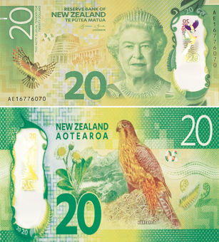 New Zealand 20 Dollars 2016 P193 Polymer Unc