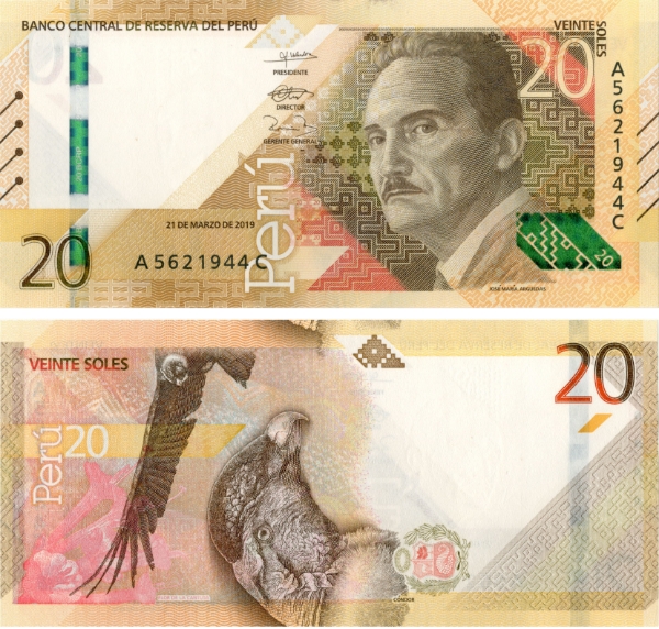 Peru 20 Soles 2019 P-W197 Unc