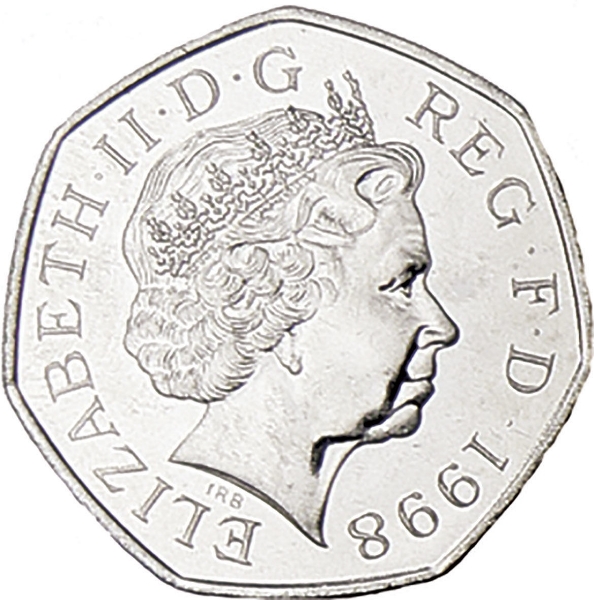 1998 50p 25th Anniversary of Joining the EU Unc_obv