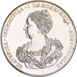 Russia, Catherine I 1725 Accession Rouble Piedfort Silver Proof Patina_obv