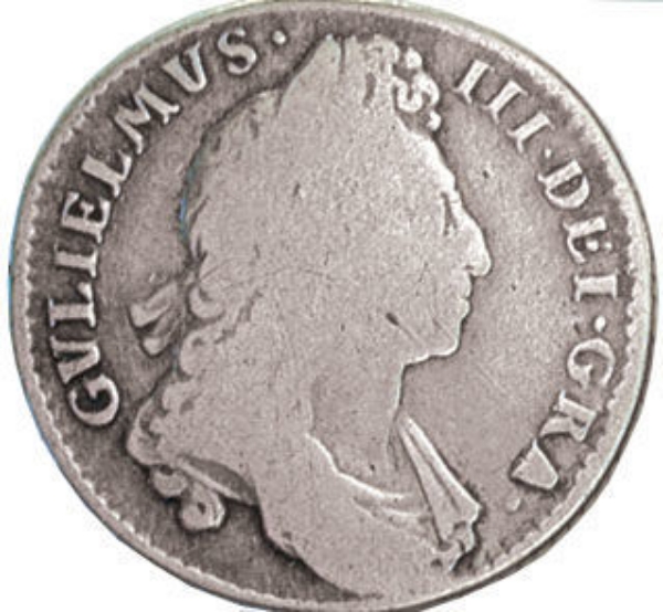 William III Shilling Very Good_obv