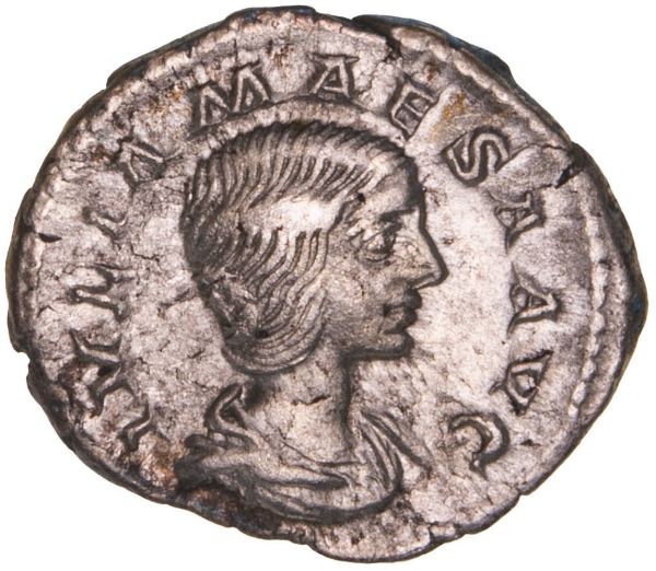 Julia Maesa AR. Denarius, Rev. PIETAS AVG_obv