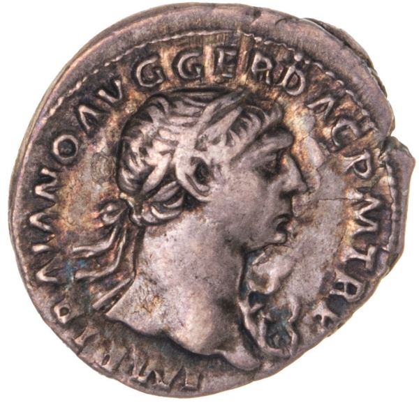 Trajan, AD 98-117, AR Denarius, Rev. COS V PP SPQR OPTIMO PRINC, Vesta_obv