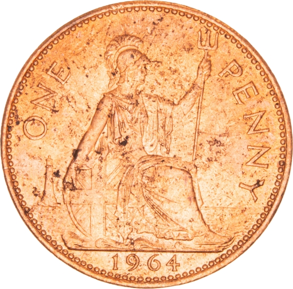 1964 Penny Brilliant Unc_obv