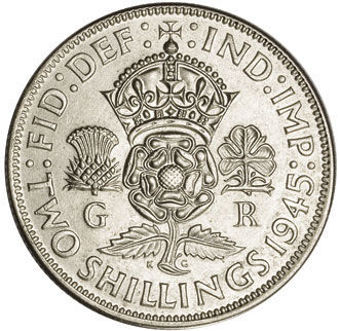 George VI, 1945 Florin Choice Unc_rev