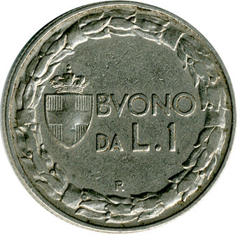 Italy, 1 Lira 1920s Very Fine_rev