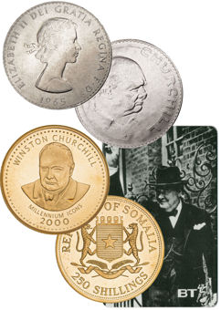 Winston Churchill Crowns & Phonecard_obv