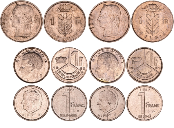 Belgium_Set_of_Six_Francs