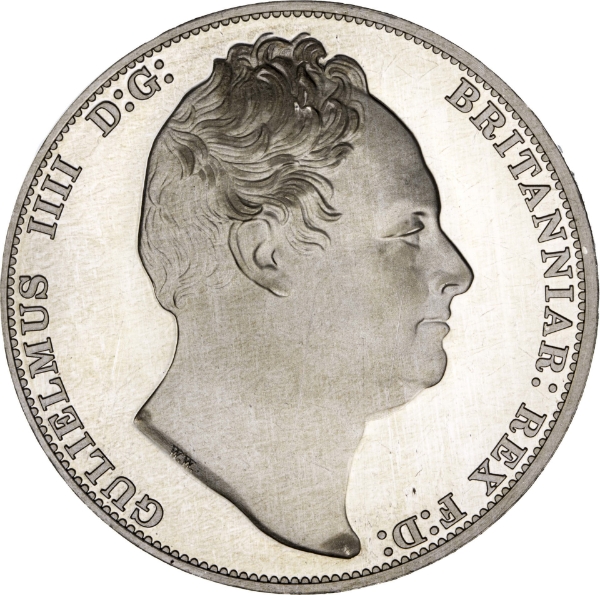 India, George IV, Patina Pewter Proof_obv