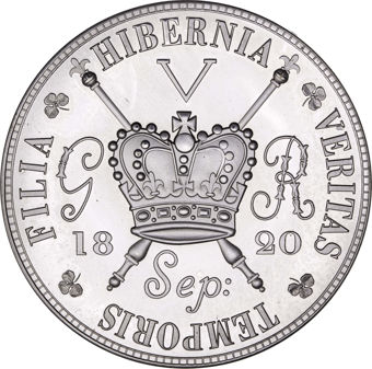 Ireland, George IV, Patina Pewter 1820 Proof_rev