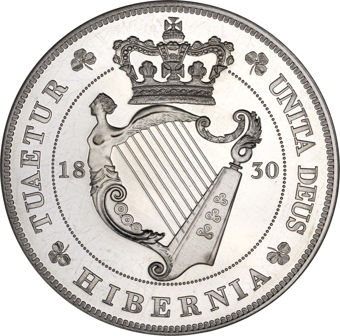 Ireland, George IV, Patina Pewter 1830 Proof_rev