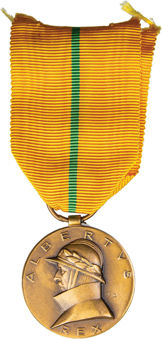 King Albert of Belgium Medal with ribbon_obv