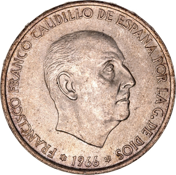 Spain, 100 Pesetas 1966 Unc_obv