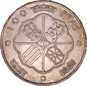 Spain, 100 Pesetas 1966 Unc_rev