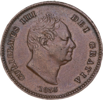 William IV 1835 Third Farthing Extremely Fine_obv