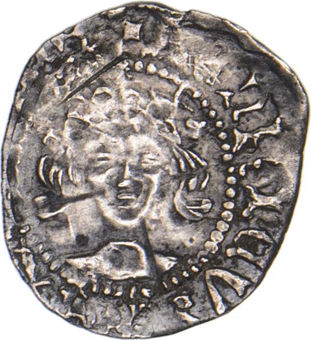Henry V, Penny, York mint (1413-1422) Mullet & trefoil by crown Good Very Fine_obv