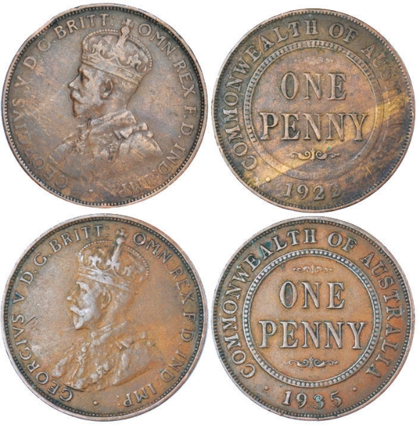Canadian, "Godless" and "Godly" pair of cents