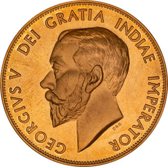 George V_Double_Florin_Goldine_Patina_Patern_Proof_obv
