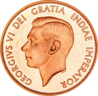George_VI_Double_Florin_Copper_Patina_Patern_Proof_obv