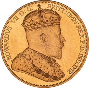 Isle of Man_Edward VII_Double_Florin_Goldine_Patina_Patern_Proof_obv