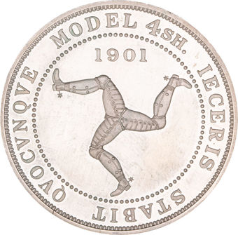 Isle of Man_Edward VII_Double_Florin_Silver_Patina_Patern_Proof_rev