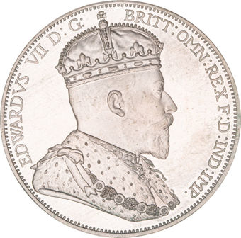 Jersey_Edward_VII_Double_Florin_Silver_Patina_obv