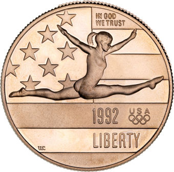 United_States_1992_Olympic_Gymnast_50 cents_Brilliant_Unc_rev
