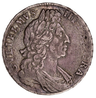 William III, Halfcrown 1697 NONO, 1st bust (1694-1702) Good Very Fine_obv