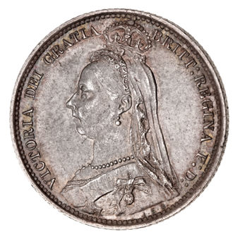 Victoria, 1889 Jubilee Head Sixpence Choice Unc_obv