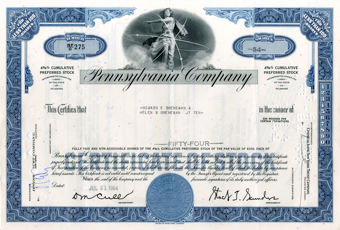 USA Share Certificate Pennsylvania Woman