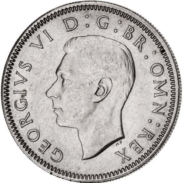 George VI 1950 English Shilling Unc_obv