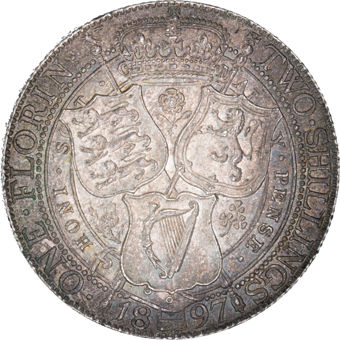 Victoria, 1897 Old Head Florin Unc_rev