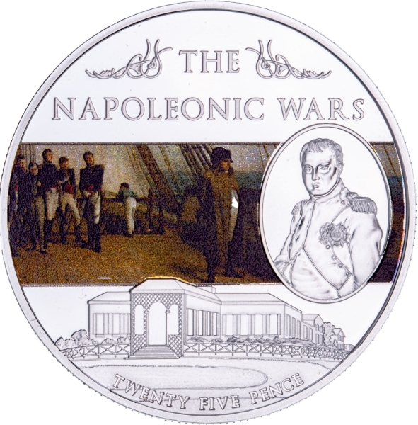 St. Helena, 25 Pence 2013, Napoleon on board HMS Bellerohon (SP)