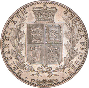 Victoria, Halfcrown (Young Head) 1874 Gem Unc_rev
