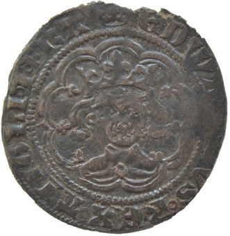 Edward III, Half Groat Very Fine_obv