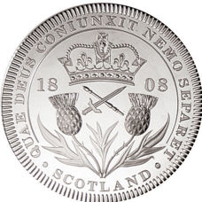 George III, Scotland, Crown 1808 Aluminium Patina Prooflike Unc_rev