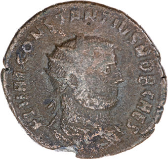 Constantius I as Caesar. A.D. 293-305., Antioch - A.D. 297. Æ Ant. CONCORDIA MILITVM._obv