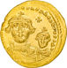 Byzantine. Heraclius. A.D. 610-641., Constantinople, 6th Officina - A.D. 616-625. AV Gold Solidus_obv