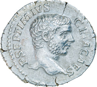 Geta as Caesar. A.D. 198-209., Rome - A.D. 209. AR Denarius. PONTIF COS II_obv