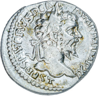 Septimius Severus. A.D. 193-211., Laodicea ad Mare - A.D. 198. AR Denarius. SALVTI AVGG_obv