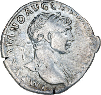 Trajan. A.D. 98-117., Rome - A.D. 109. AR Denarius. COS V P P SPQR OPTIMO PRINC_obv
