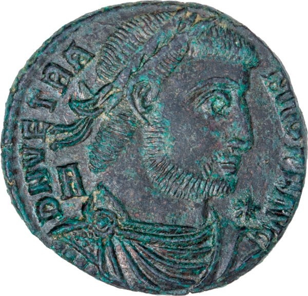Vetranio. A.D. 350. Siscia. Billon Maiorina. HOC SIGNO VICTOR ERIS_obv