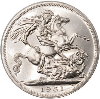 Elizabeth II, 1951 Crowns Special in Case_rev
