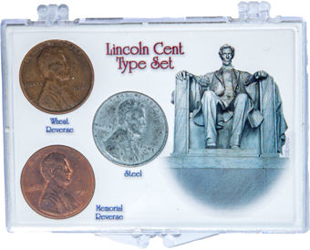 United States of America, 1  Cent (Lincoln) Type Set in Snaplock Case