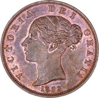 1853 Victoria Half penny Choice Unc_obv